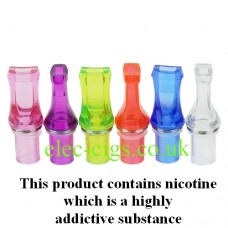 Image shows several colours of the Drip Tip (Flat) Translucent for CE4 Atomisers