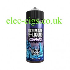 image shows a large bottle of Evil Queen 100 ML E-Liquid from the 'Villains' Range by Ultimate E-Liquids