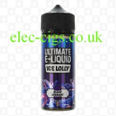 Image shows a bottle of Blackcurrant 100 ML Ice Lolly Range by Ultimate E-Liquid on white background