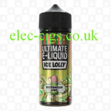 an image of a bottle of Watermelon Lime 100 ML Ice Lolly Range by Ultimate E-Liquid