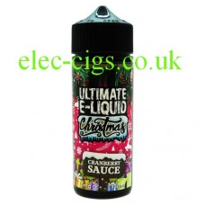 image shows large bottle of Cranberry Sauce 100 ML E-Liquid from the Christmas Range by Ultimate Puff