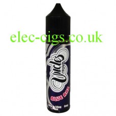 image shows a bottle of Blue Raz 50-50 (VG/PG) E-Liquid 50 ML by Uncles Vapes