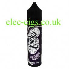 image shows a bottle of Icy Black Grape 50-50 (VG/PG) E-Liquid 50 ML by Uncles Vapes