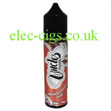 image shows a bottle of Mixed Fruit 50-50 (VG/PG) E-Liquid 50 ML by Uncles Vapes