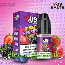 VU9 10ml Salt E-liquid Mixed Berries from only £1.79