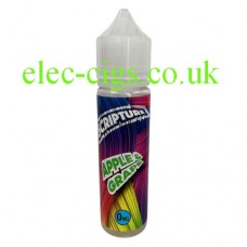 Image shows a bottle of  Apple and Grape 50 ML E-Liquid 50-50 (VG/PG) by Scripture