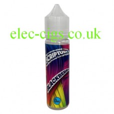 Image shows a brightly labelled bottle full of Blackberry 50 ML E-Liquid 50-50 (VG/PG) by Scripture
