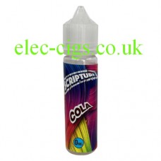 image shows a bottle of Cola 50 ML E-Liquid 50-50 (VG/PG) by Scripture