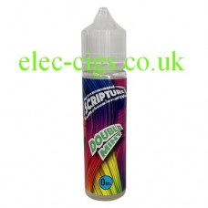 Image shows a bottle of Double Mint 50 ML E-Liquid 50-50 (VG/PG) by Scripture