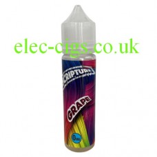 Image shows a bottle of Grape 50 ML E-Liquid 50-50 (VG/PG) by Scripture