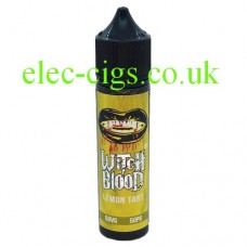 image shows a bottle of Lemon Tart 50 ML E-Liquid by Witch Blood