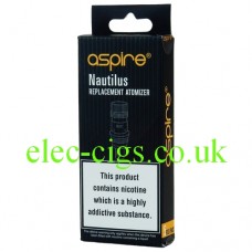 Image shows a 5 pack of Aspire Coils fore the Aspire Nautilus K3 and Mini Tanks