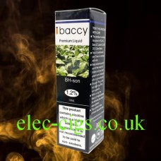 Image shows the box with the iBaccy 10ml E-liquid BH-Son inside