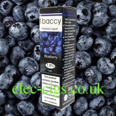 image shows iBaccy 10ml E-liquid Blueberry