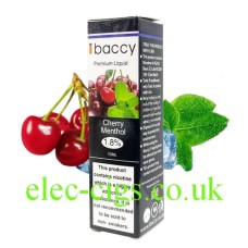 image shows iBaccy 10ml E-liquid Cherry Menthol