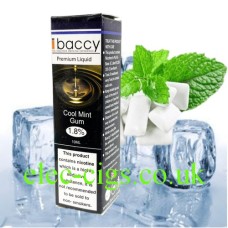 image shows iBaccy 10ml E-liquid Cool Mint Gum