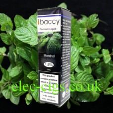 image shows iBaccy 10ml E-liquid Menthol 