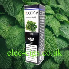 image shows iBaccy 10ml E-liquid Mint