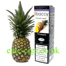 image shows iBaccy 10ml E-liquid Pineapple 
